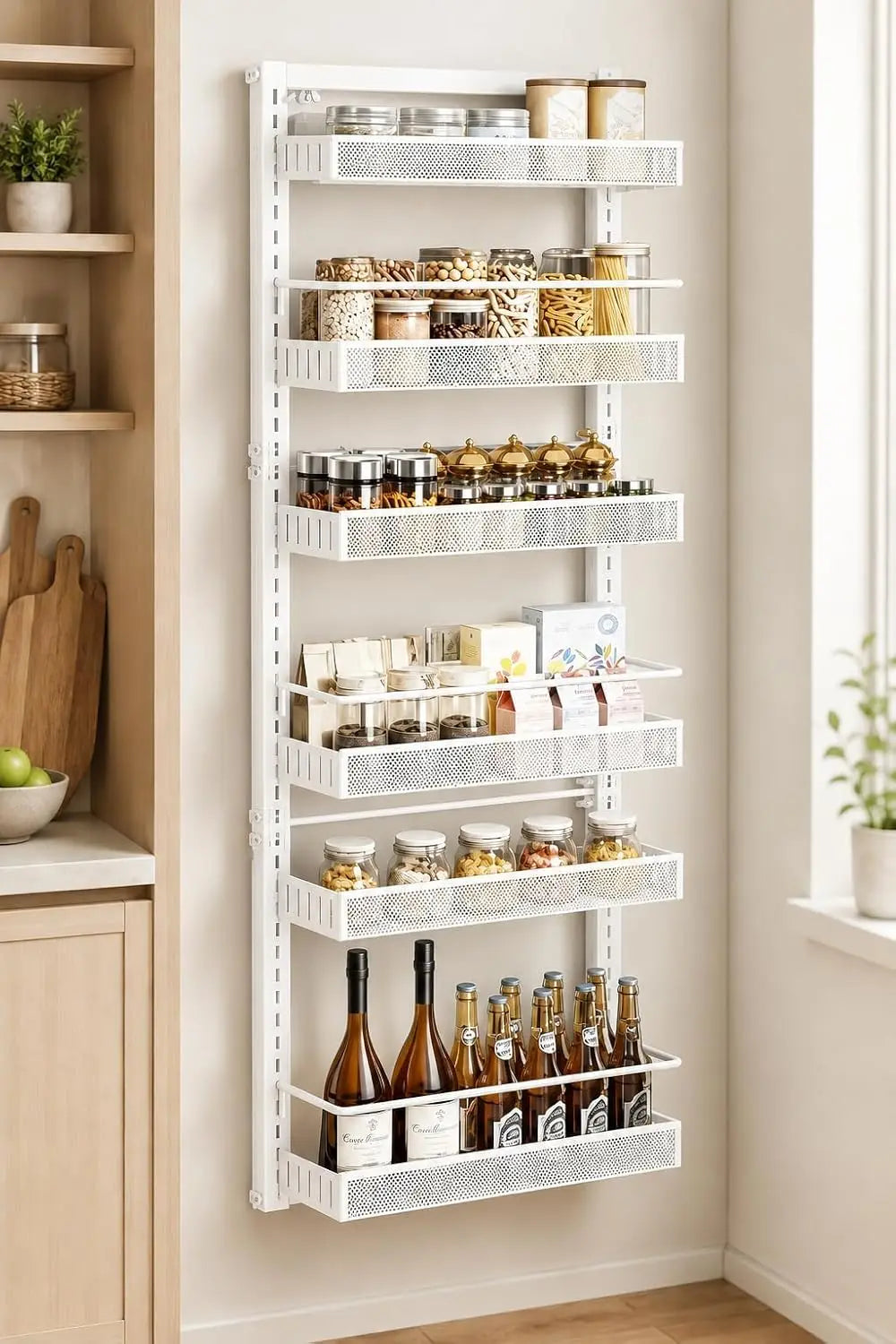 Garvee Over The Door Stainless Steel Kitchen Spice Rack Organizer