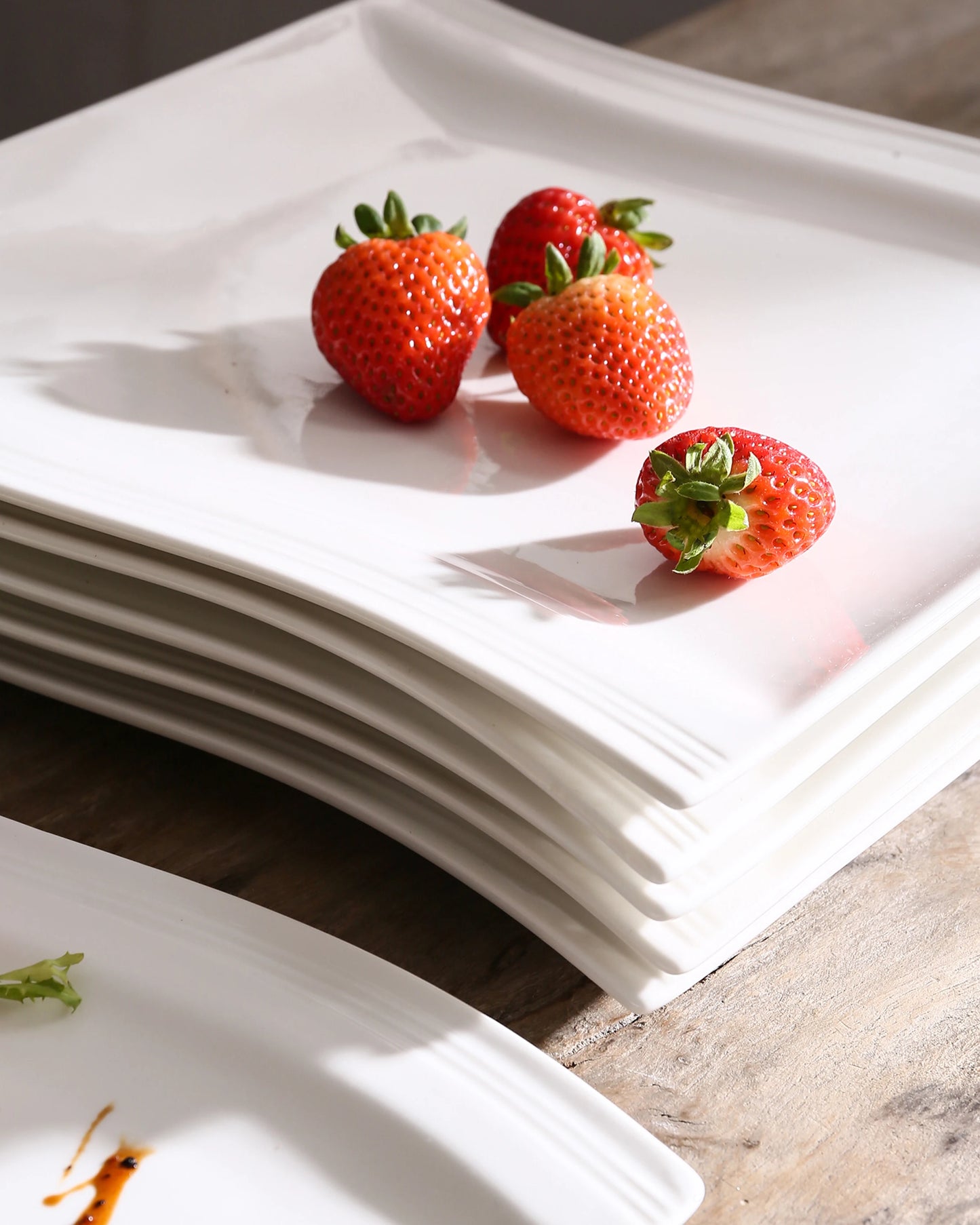 MALACASA, Series Flora, 6/12 Piece 10.25" Ivory White Porcelain China Ceramic Cream White Dinner Plates
