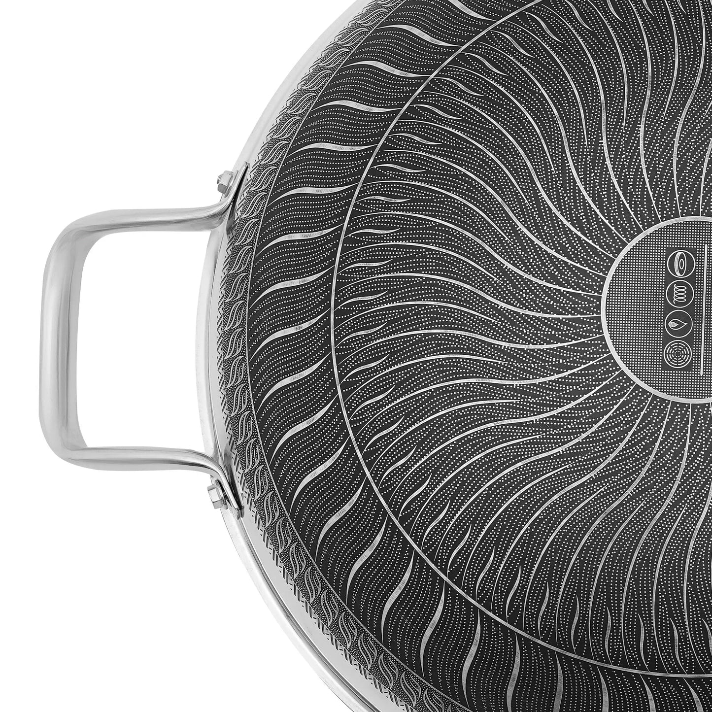 410 Stainless Steel Skillet with Lid, Stainless Steel Frying Pan,14 Inch Non Stick Paella Pan with Practical Handles Vapor Hole for Frying, Sauteing, Deep-frying