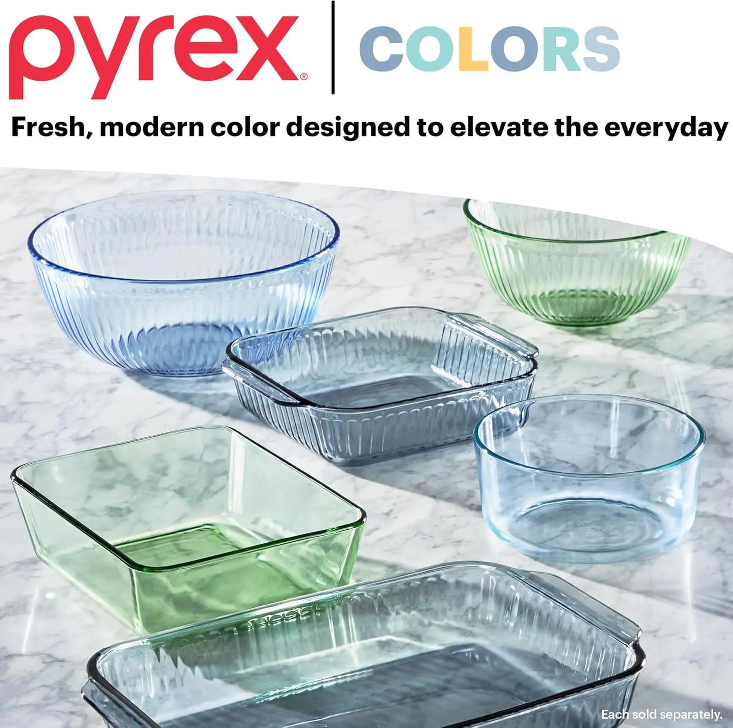 Tinted Glass Mixing Bowls with Plastic Lids, 3-Pack Nesting Set for Prepping and Baking, 1.3QT, 2.3QT & 4.5QT