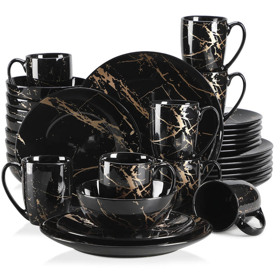 MALACASA Porcelain Dinnerware Set Splash Design Collection