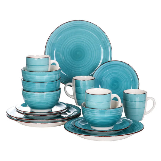 MALACASA Bella T Porcelain Dinnerware Set Plates Bowls Mugs