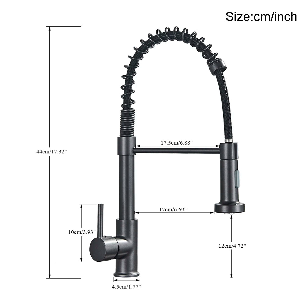 Myqualife Single Handle Pull Down Kitchen Sink Faucet