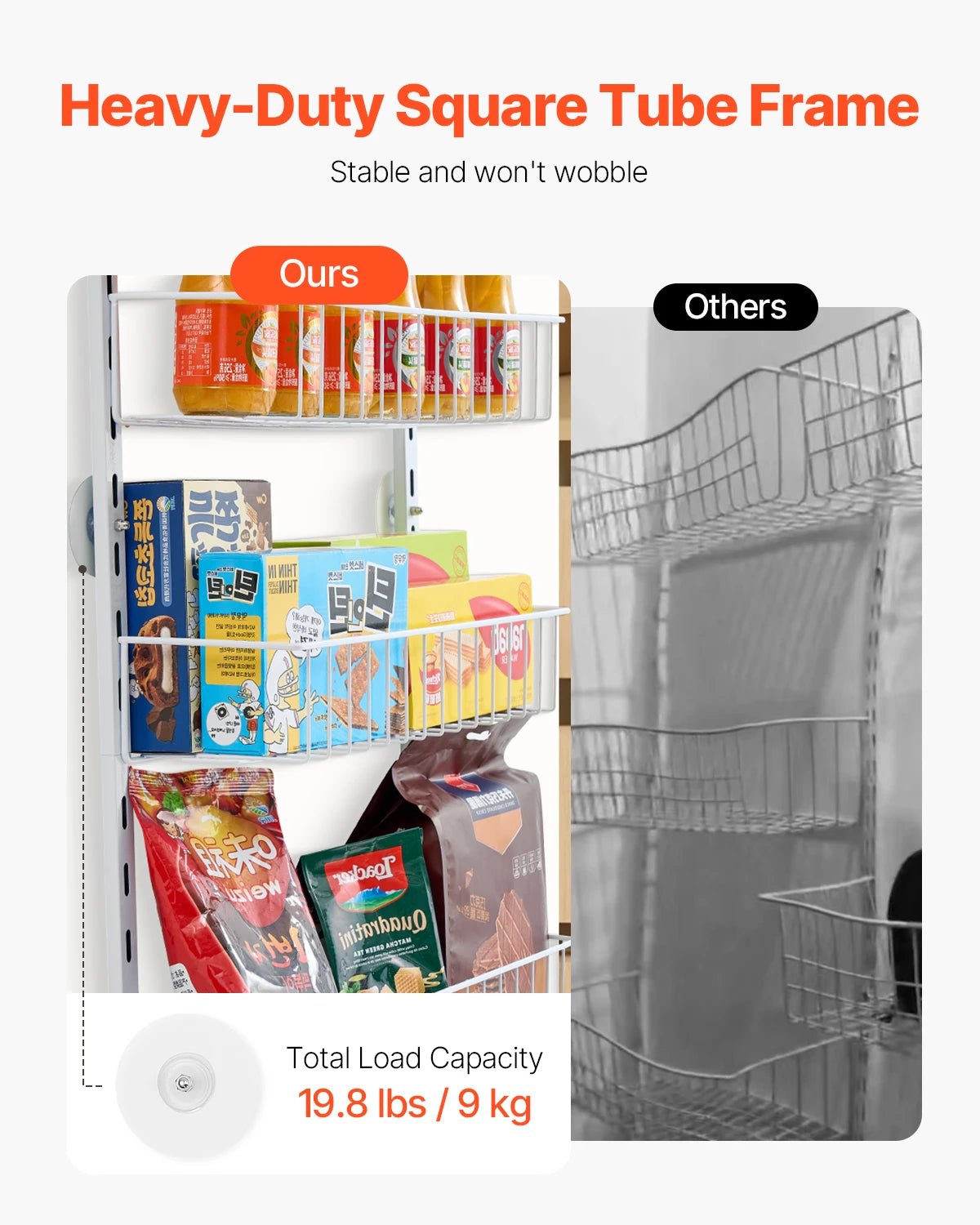 Vevor Heavy Duty Steel Over The Door Pantry Organizer