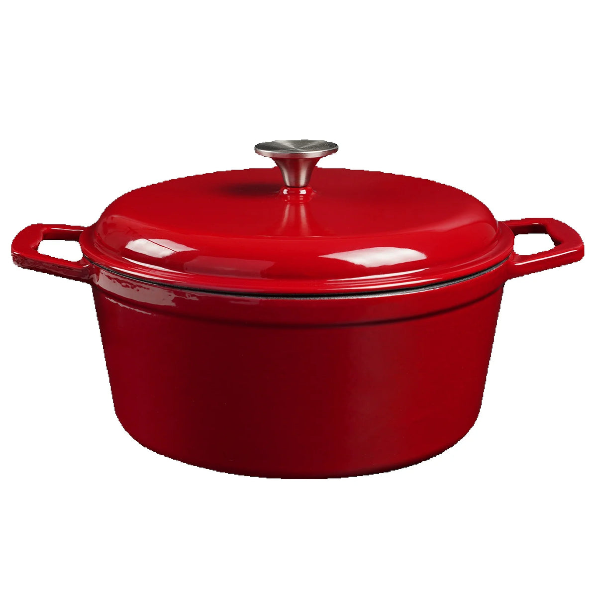 HANSMART 4.75Qt Enameled Cast Iron Dutch Oven With Lid, Non-Stick Enamel Coating Round Pot Induction & Oven Safe for Bread Baking Braising Stewing Home Cooking