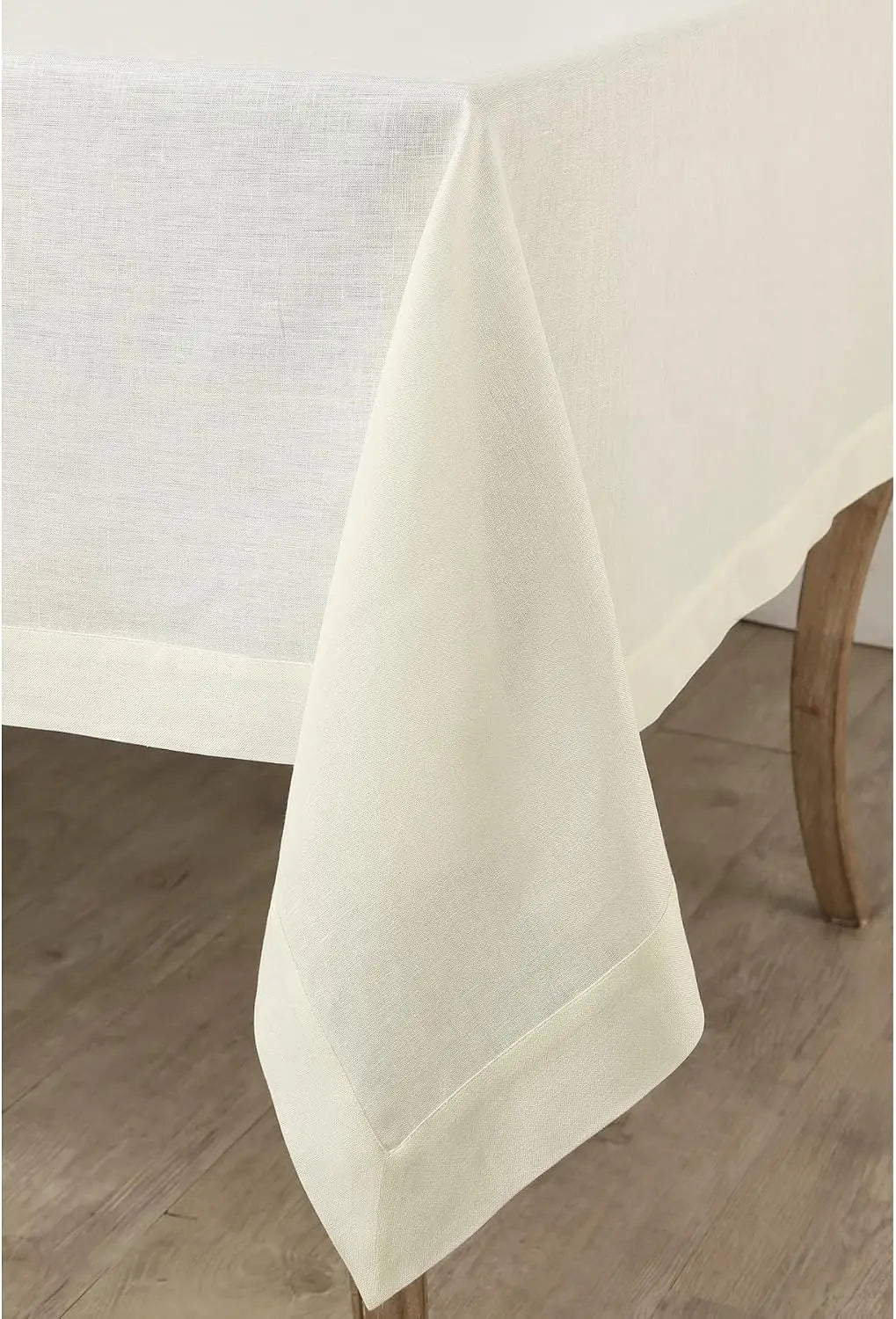 Natural Linen Summer Tablecloth Rectangle 60x132 Inch Machine Washable Pure Fete