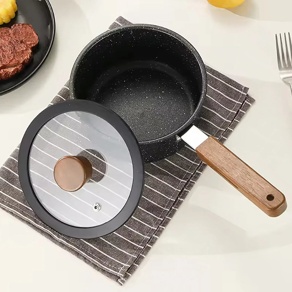 Complete 5-Piece Non-Stick Cookware Set Stainless Stainless Pots and Pans with Glass Lids & Handles Kitchen Cooking Set