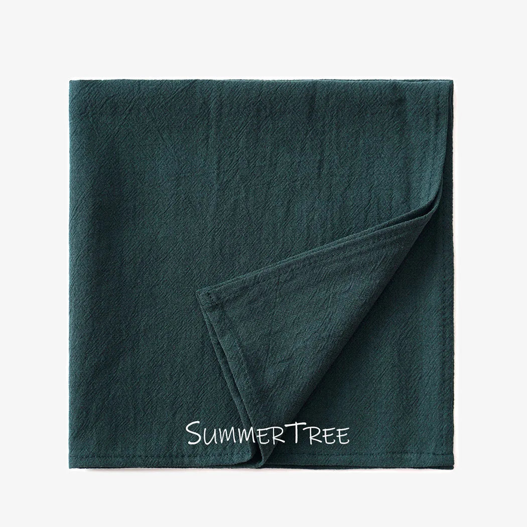 50pcs Plain Cloth Napkins 40x40cm Washable Cotton Table Napkin Place Mats for Wedding Party Home Dining Decoration Wholesale