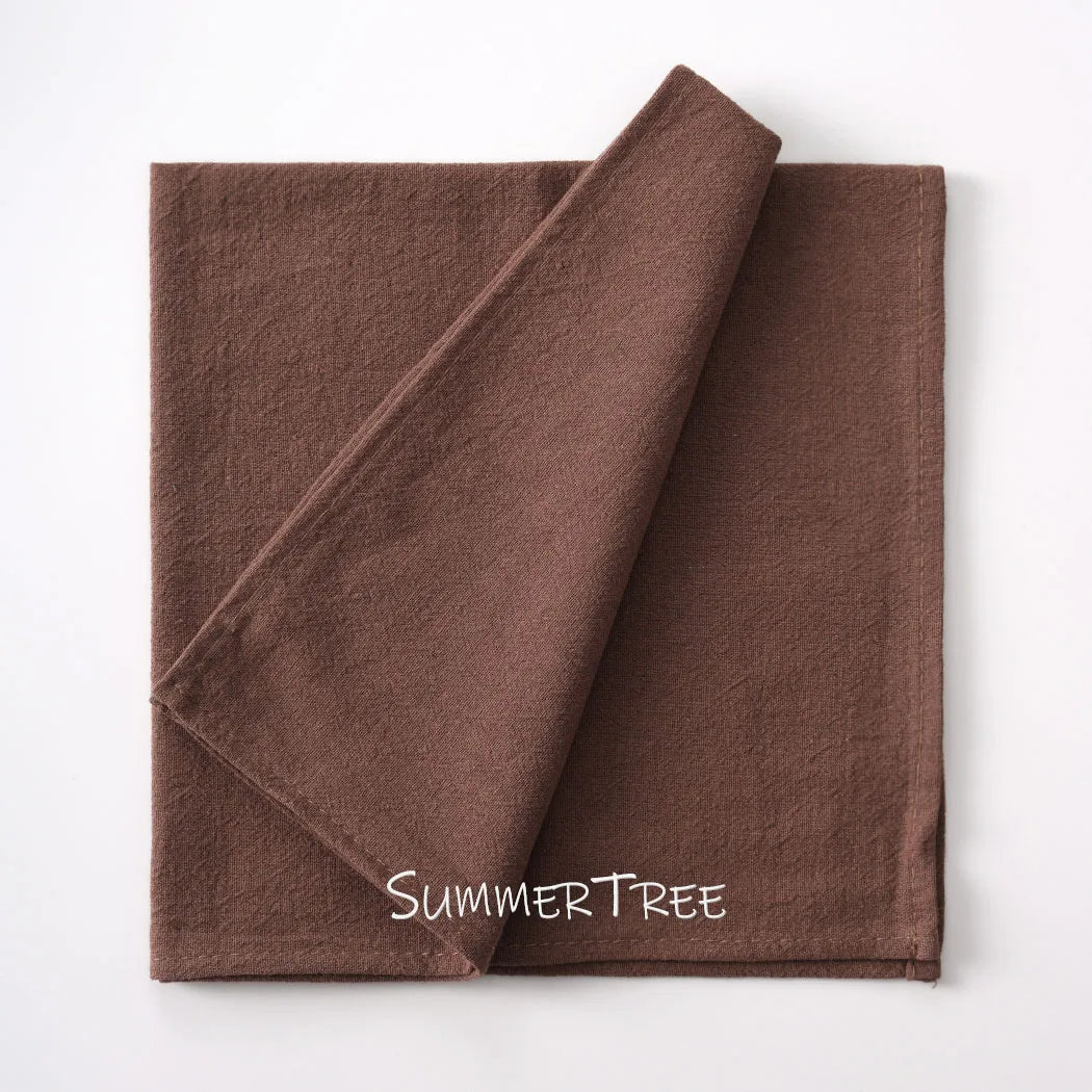 50pcs Plain Cloth Napkins 40x40cm Washable Cotton Table Napkin Place Mats for Wedding Party Home Dining Decoration Wholesale