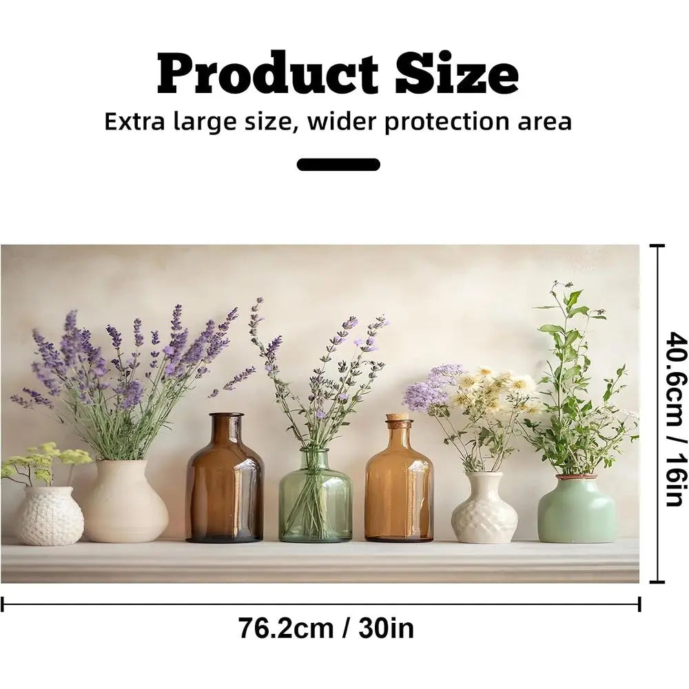 Kitchen Wallpaper 30x16 Stove Backsplash Stickers Water-Resistant Peel and Stick Decals Backsplash Wall Protector Removable Pape