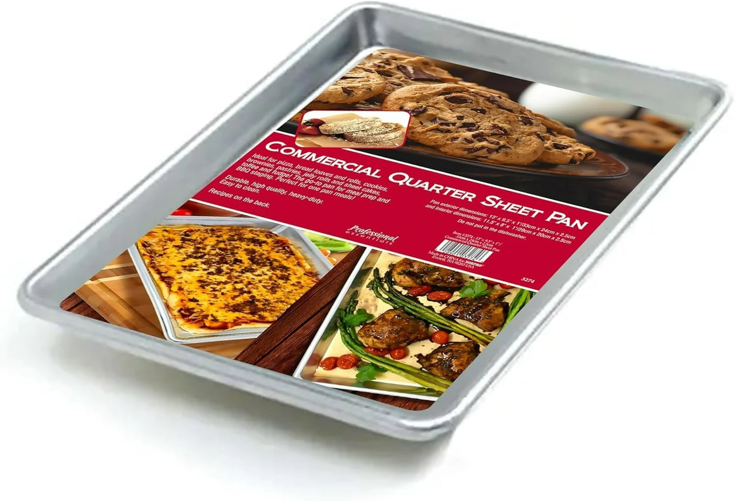 Aluminum 3274 Jelly Roll Baking Sheet, 13 inches x 9.5 inches x 1 inch
