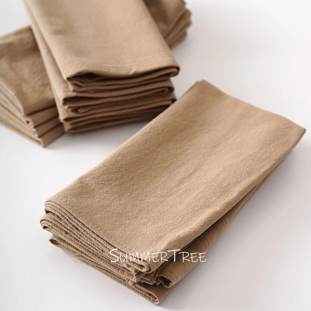 50pcs Plain Cloth Napkins 40x40cm Washable Cotton Table Napkin Place Mats for Wedding Party Home Dining Decoration Wholesale
