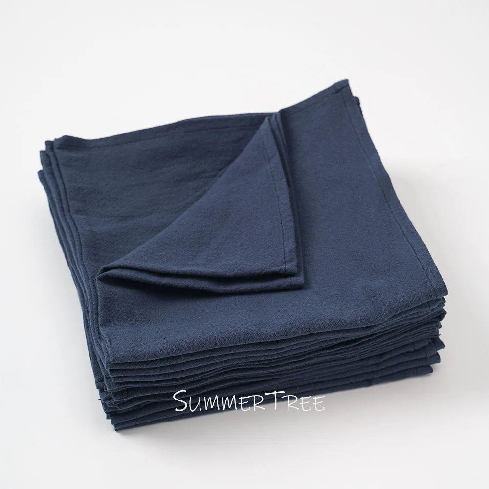 50pcs Plain Cloth Napkins 40x40cm Washable Cotton Table Napkin Place Mats for Wedding Party Home Dining Decoration Wholesale