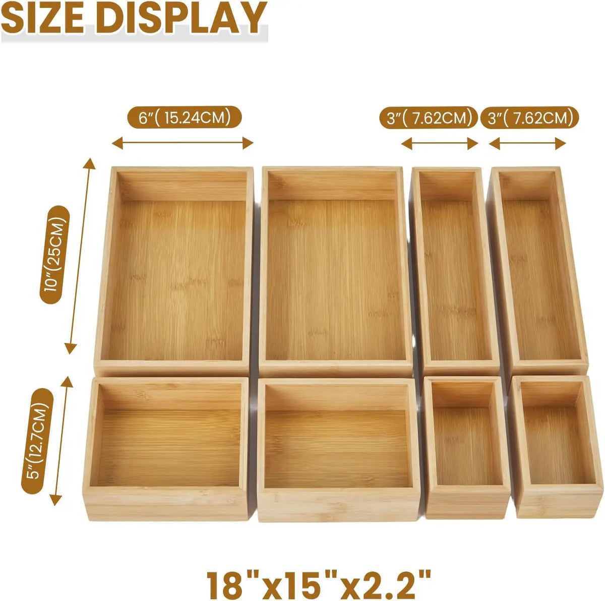 Adjustable Bamboo Drawer Dividers for Kitchen Utensils Storage