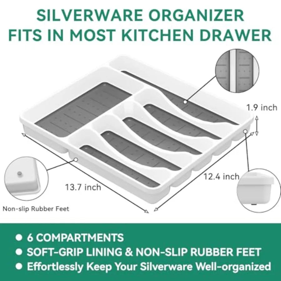 49-Piece ware Set with Organizer, Stainl Steel Flatware Utensils Set for 8, Forks and Spoons ware Set Cutlery Set with Steak Kn