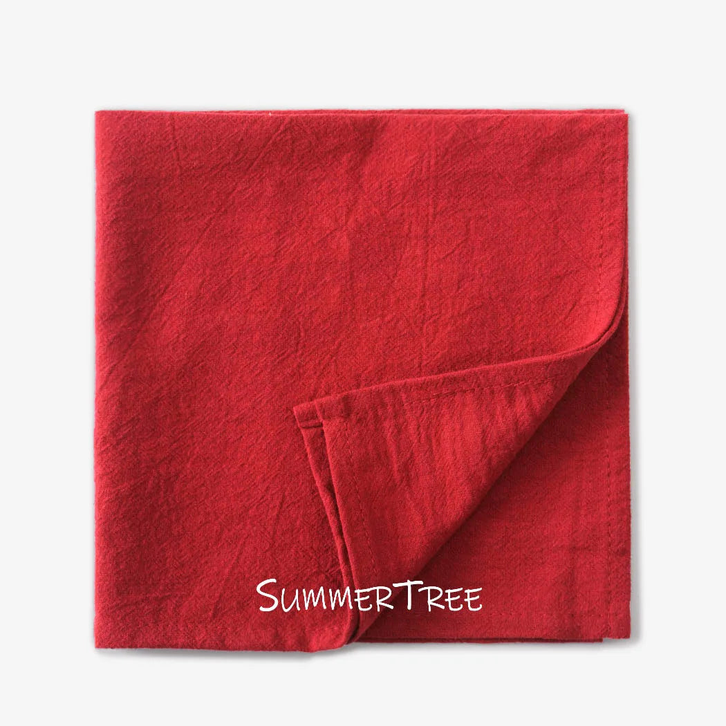 50pcs Plain Cloth Napkins 40x40cm Washable Cotton Table Napkin Place Mats for Wedding Party Home Dining Decoration Wholesale