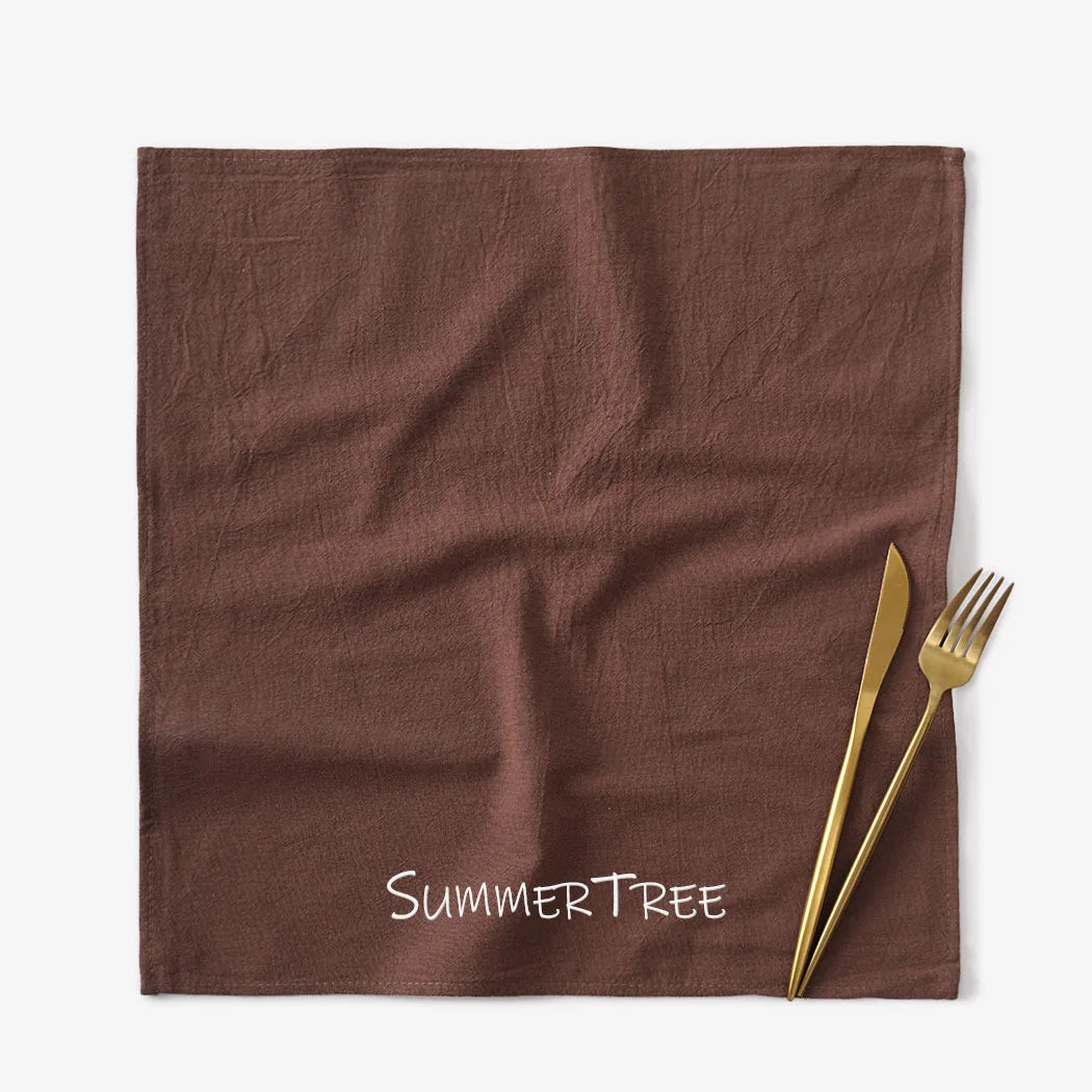 50pcs Plain Cloth Napkins 40x40cm Washable Cotton Table Napkin Place Mats for Wedding Party Home Dining Decoration Wholesale