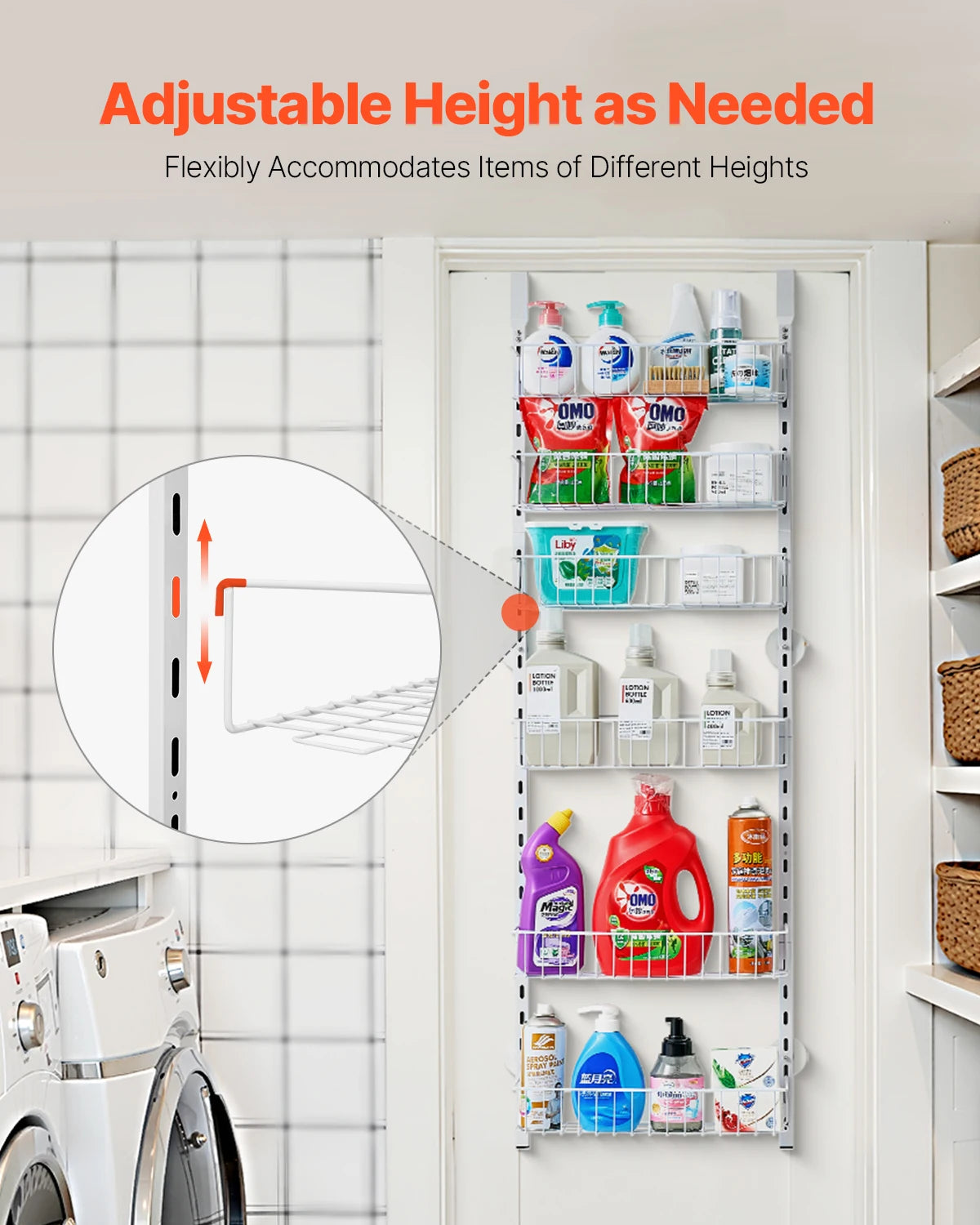Vevor Heavy Duty Steel Over The Door Pantry Organizer