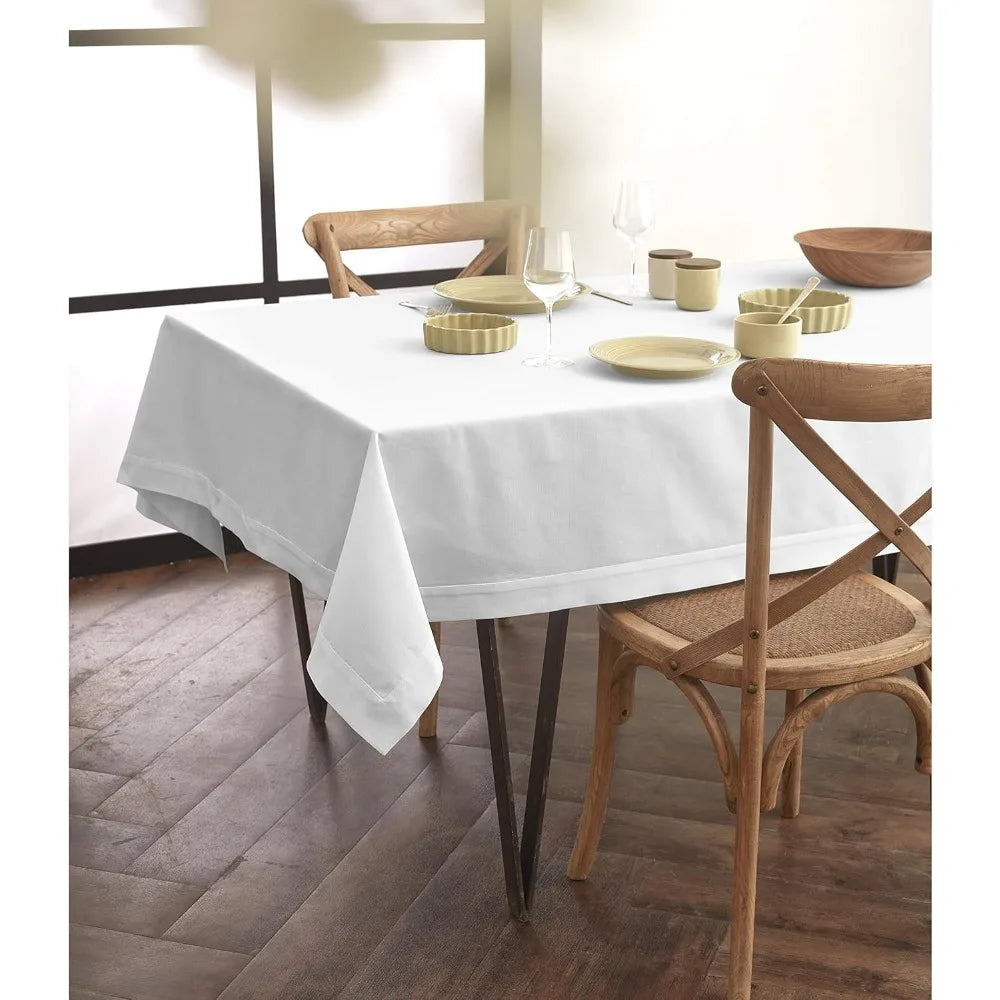 Solino Home Linen Tablecloth One Hundred Percent Linen Machine Washable