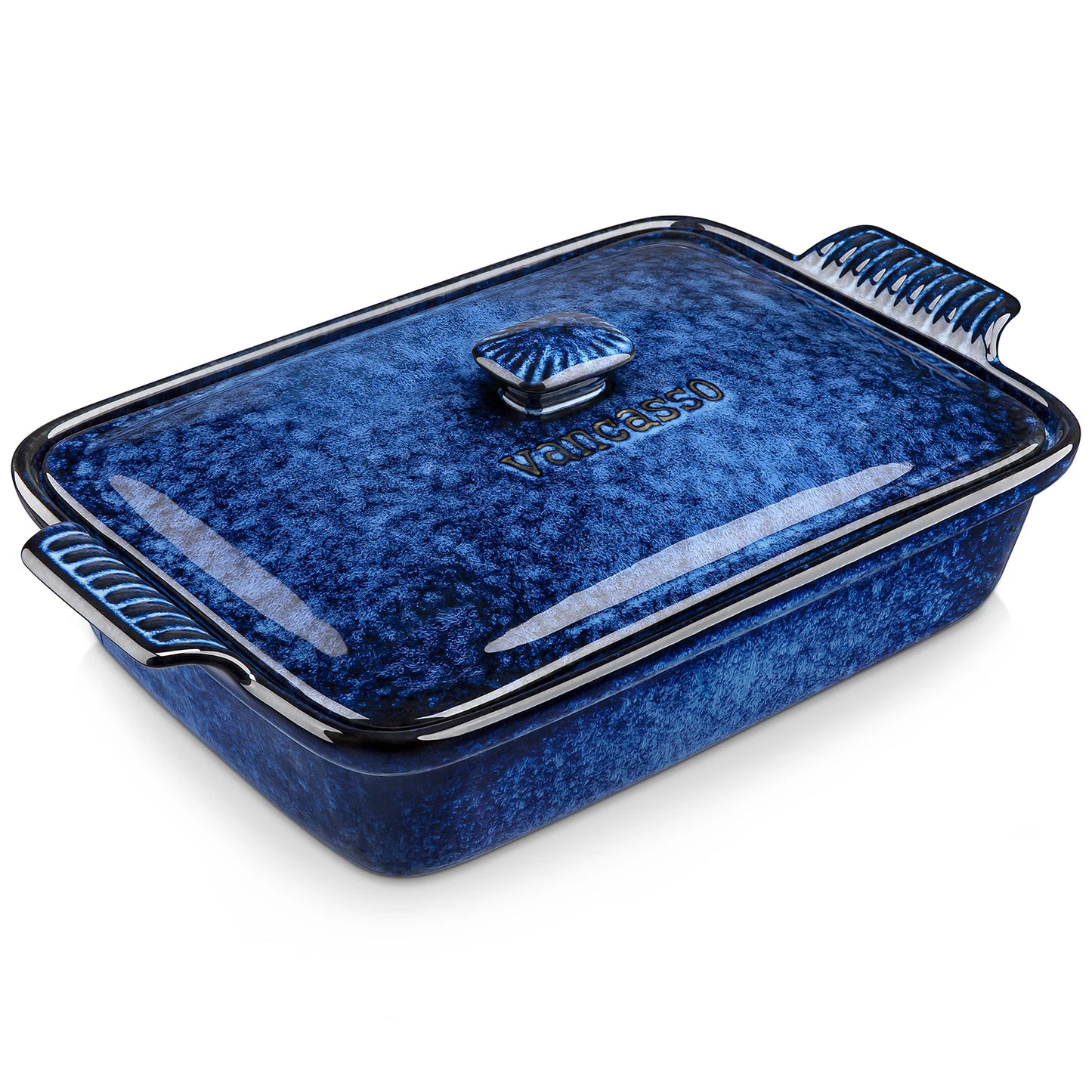 Vancasso Starry Stoneware Casserole Baking Dish With Lid