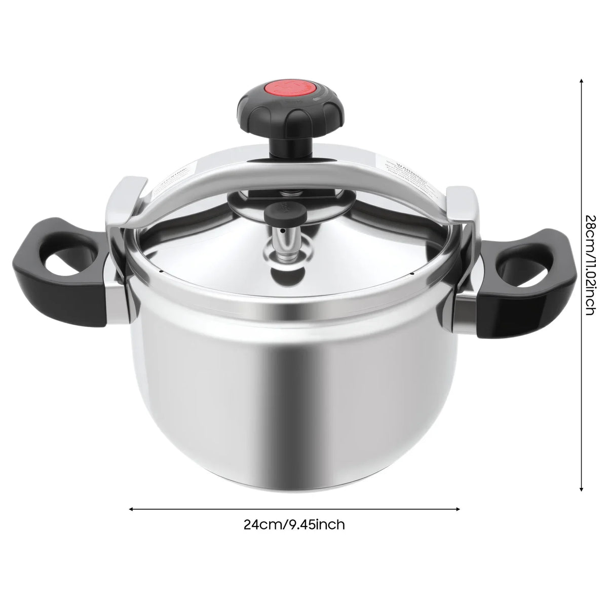 NEWEST Silver 201 Stainless Steel Round Pressure Cooker,7L Tabletop Pressure Cooker for Hotels,Restaurants