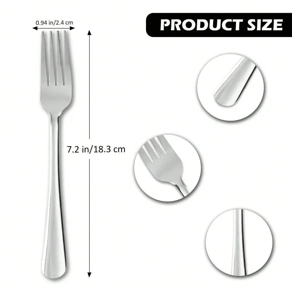 36 60 72 96Pcs Dinner Fork Set Stainless Steel HeavyDuty Forks For Easter Dinner, Spring Brunch Romantic Dining Elegant Flatwar