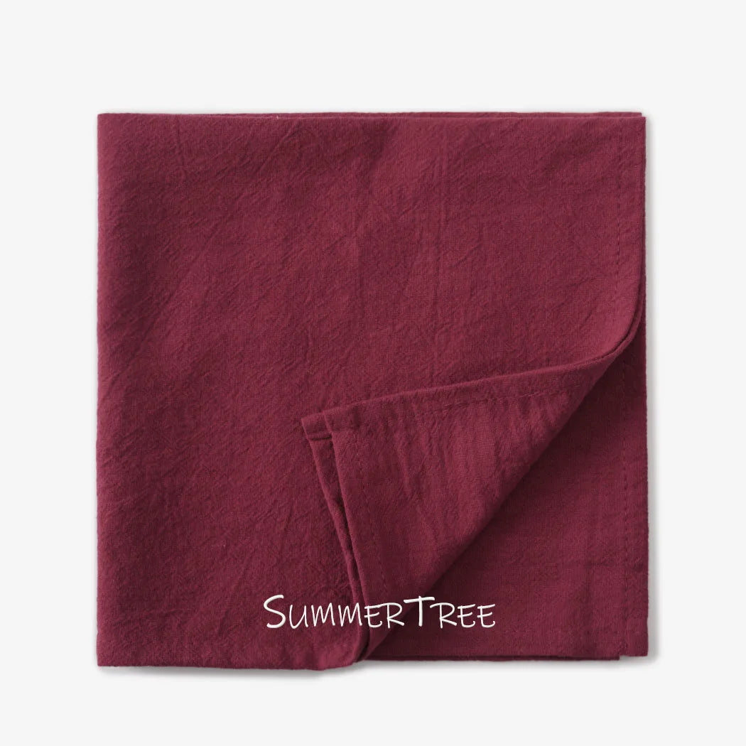 50pcs Plain Cloth Napkins 40x40cm Washable Cotton Table Napkin Place Mats for Wedding Party Home Dining Decoration Wholesale