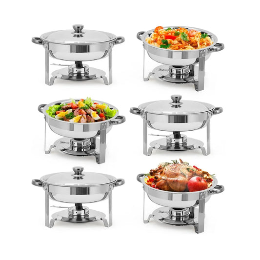 Round Stainless Steel Chafing Dish For Catering Buffet Service