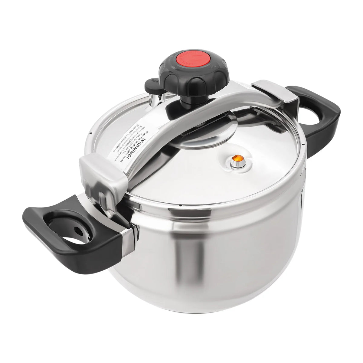 NEWEST Silver 201 Stainless Steel Round Pressure Cooker,7L Tabletop Pressure Cooker for Hotels,Restaurants