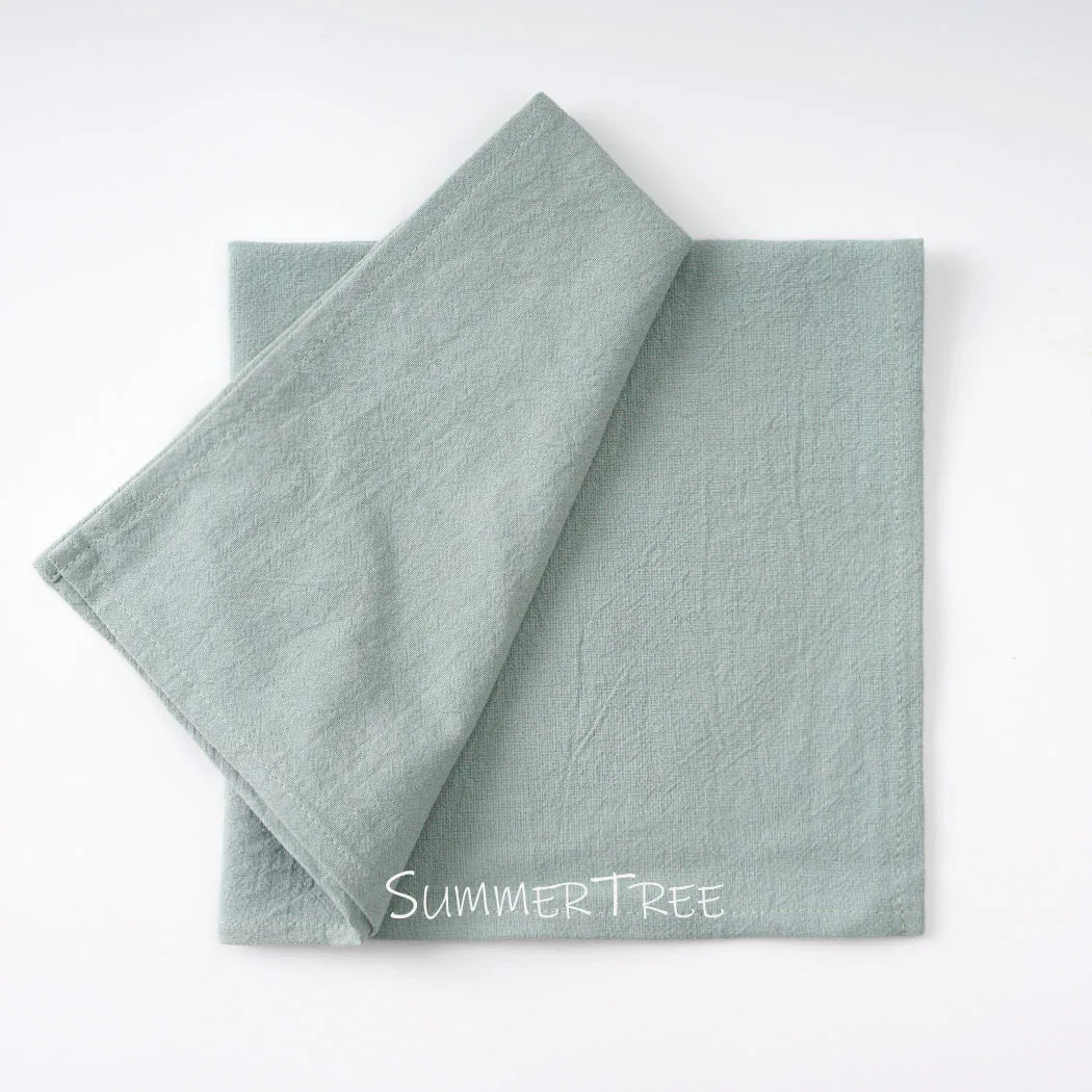 50pcs Plain Cloth Napkins 40x40cm Washable Cotton Table Napkin Place Mats for Wedding Party Home Dining Decoration Wholesale