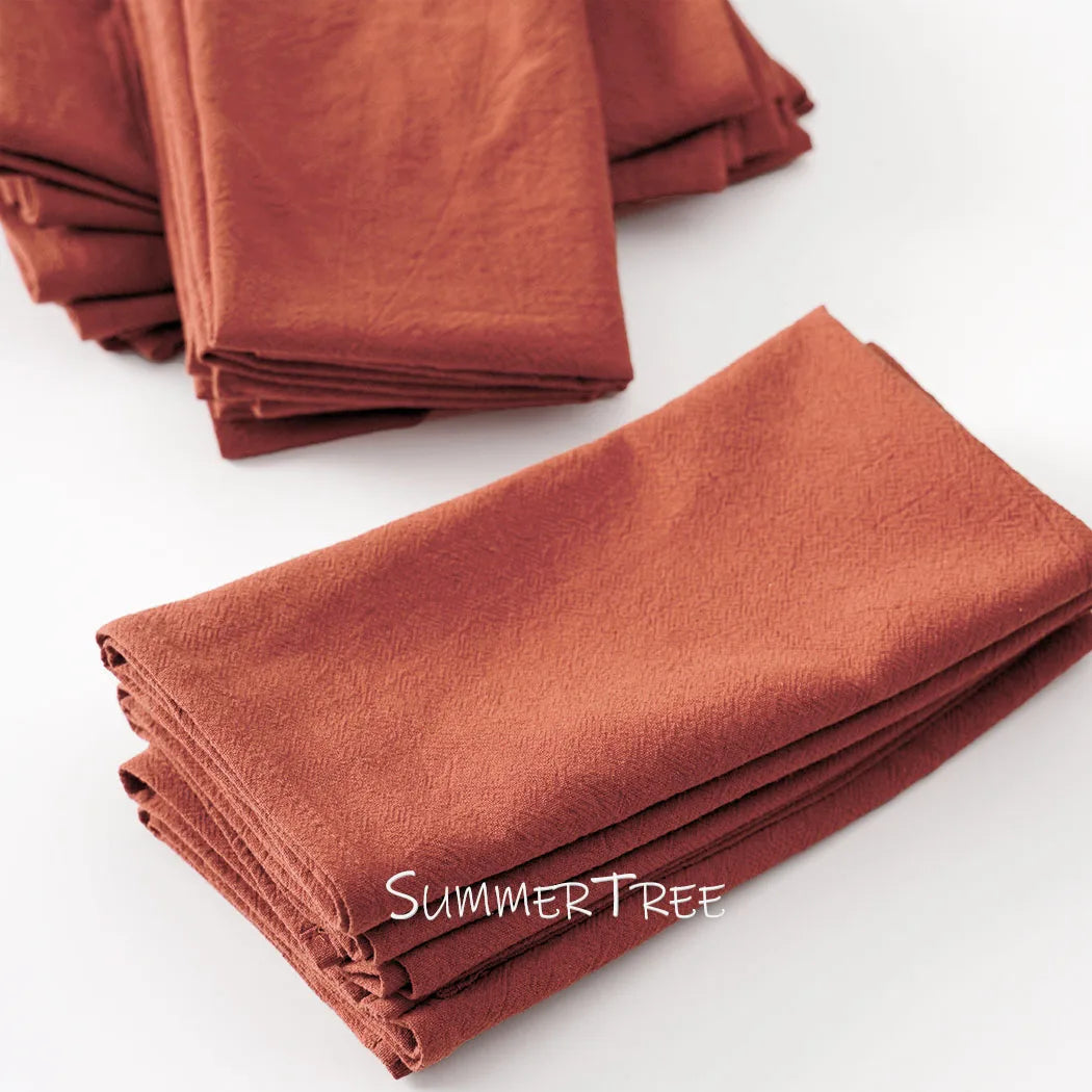 50pcs Plain Cloth Napkins 40x40cm Washable Cotton Table Napkin Place Mats for Wedding Party Home Dining Decoration Wholesale