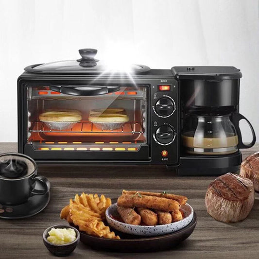 Multifunctional Electric Breakfast Maker With Oven Steamer Frying Pan