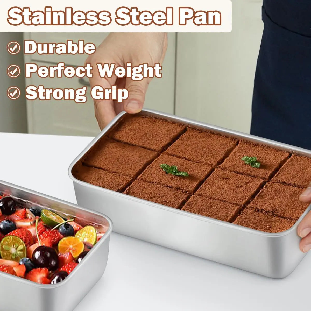 Stainless Steel Loaf Pan Baking Mold For Bread Cake And Meatloaf
