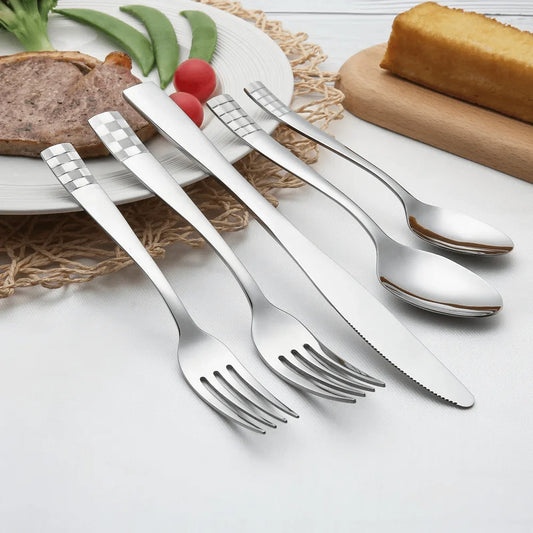 Flatware Set 20 Pieces Stainless Steel Silverware Flatware Set Cutlery Set, Utensils Set Service For 4 Including Spoon, Fork, K