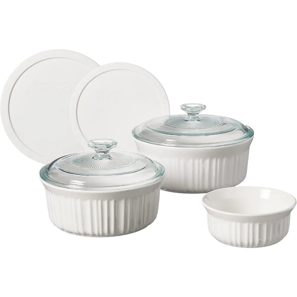 XMSJ 7 Piece Ceramic Stoneware Bakeware Set With Lids