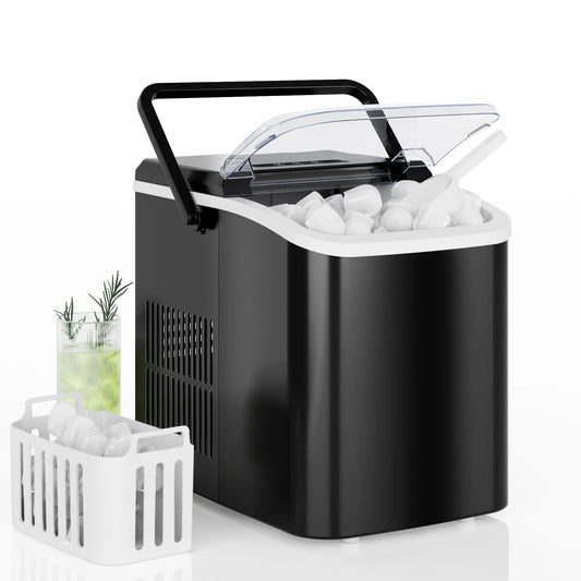 Portable Kitchen Ice Maker Countertop With 9 Bullet Cubes