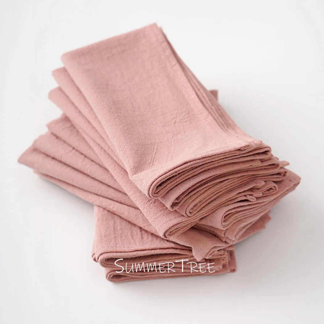 50pcs Plain Cloth Napkins 40x40cm Washable Cotton Table Napkin Place Mats for Wedding Party Home Dining Decoration Wholesale