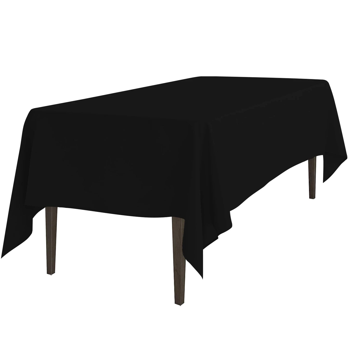 READOR 12Pcs Rectangle Tablecloth Washable Polyester White Party Banquet Wedding Table Cloths for Events