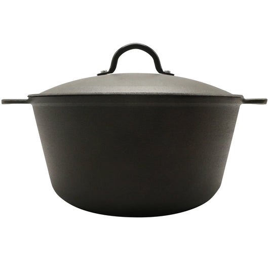 HANSMART 5.2Qt Lightweight Cast Iron Dutch Oven With Lid, Honeycomb Base Nonstick Pot, Induction Compatible BPA-Free for Home Cooking Camping Bread Baking