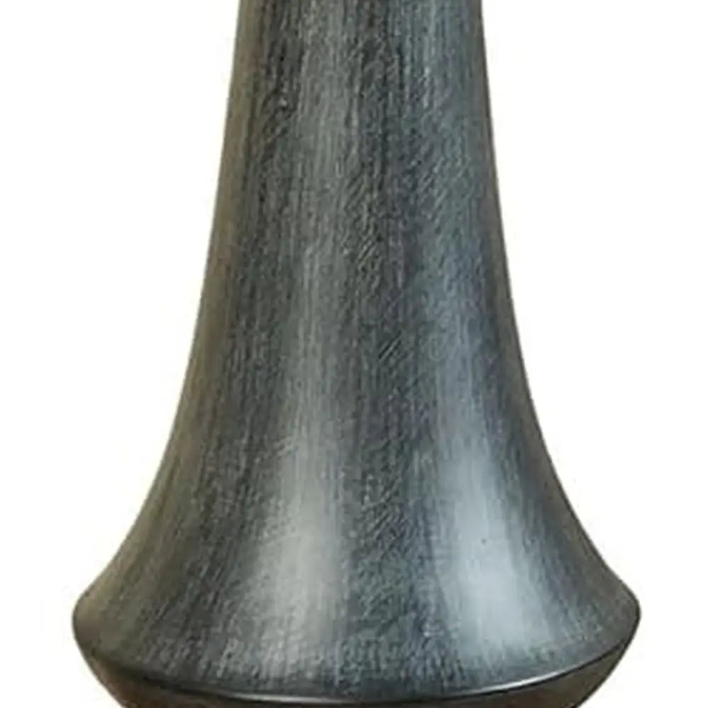 Tall Candle Holder With Metallic Accents Pillar Pedestal Spindle Design