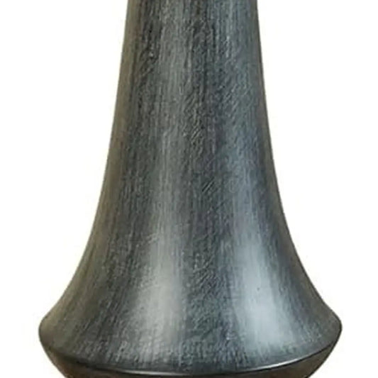 Tall Candle Holder With Metallic Accents Pillar Pedestal Spindle Design