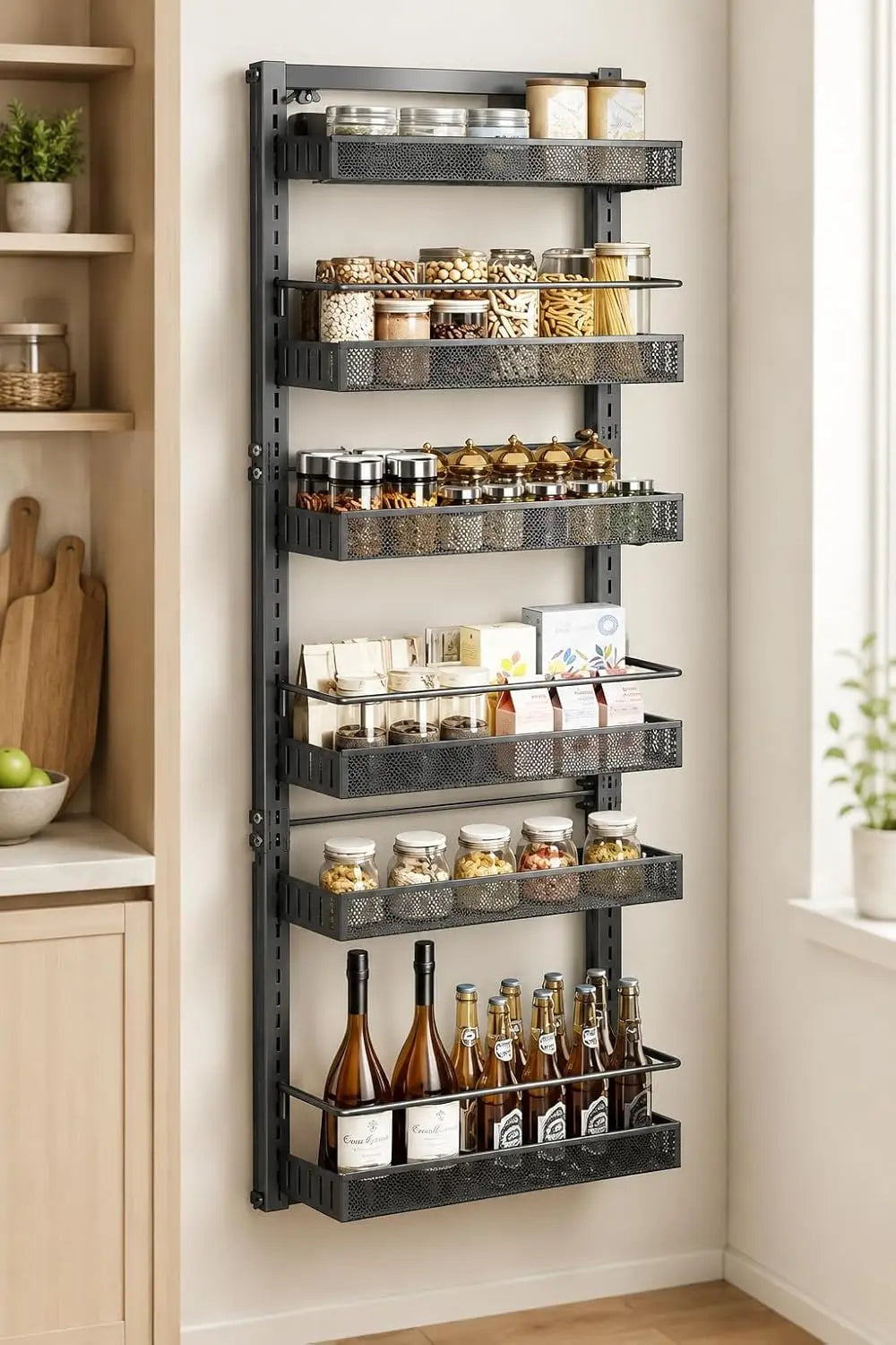 Garvee Over The Door Stainless Steel Kitchen Spice Rack Organizer
