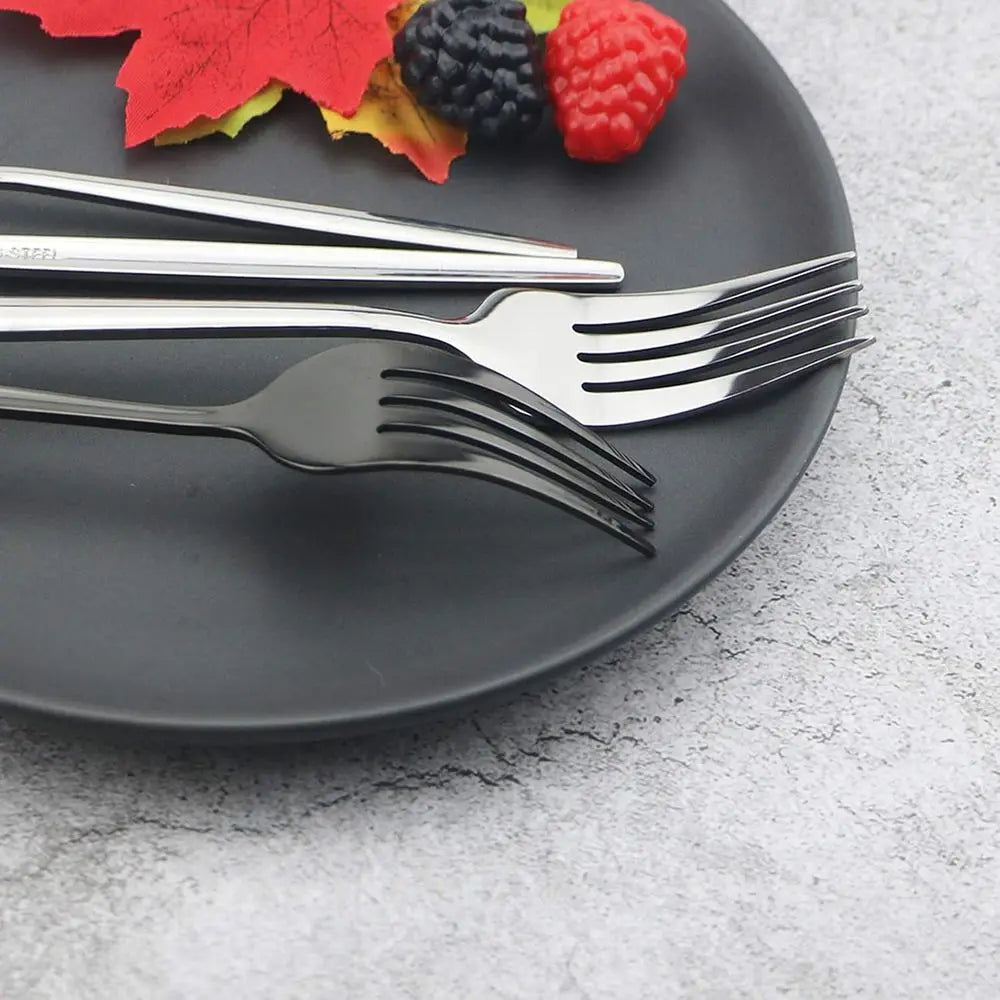 Silverware Set, Mirror Polished Silver latware Cutlery Set Service or 6, Shiny inish 36 Pieces StainlSteel Utensils Set Dinner K