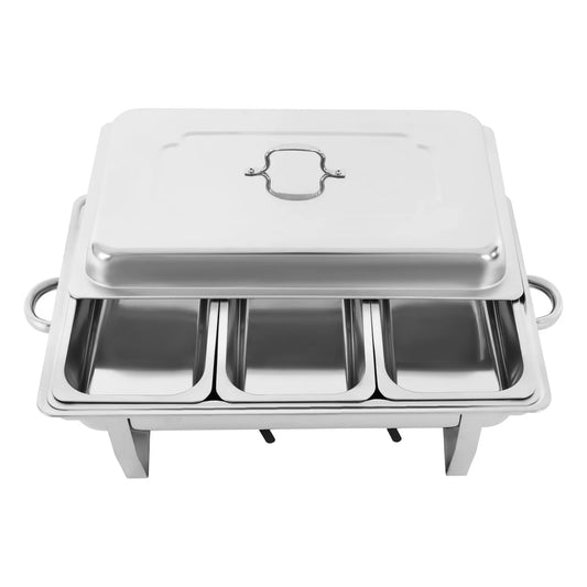Stainless Steel Chafing Dish Buffet Set Rectangular Catering Chafer Warmer