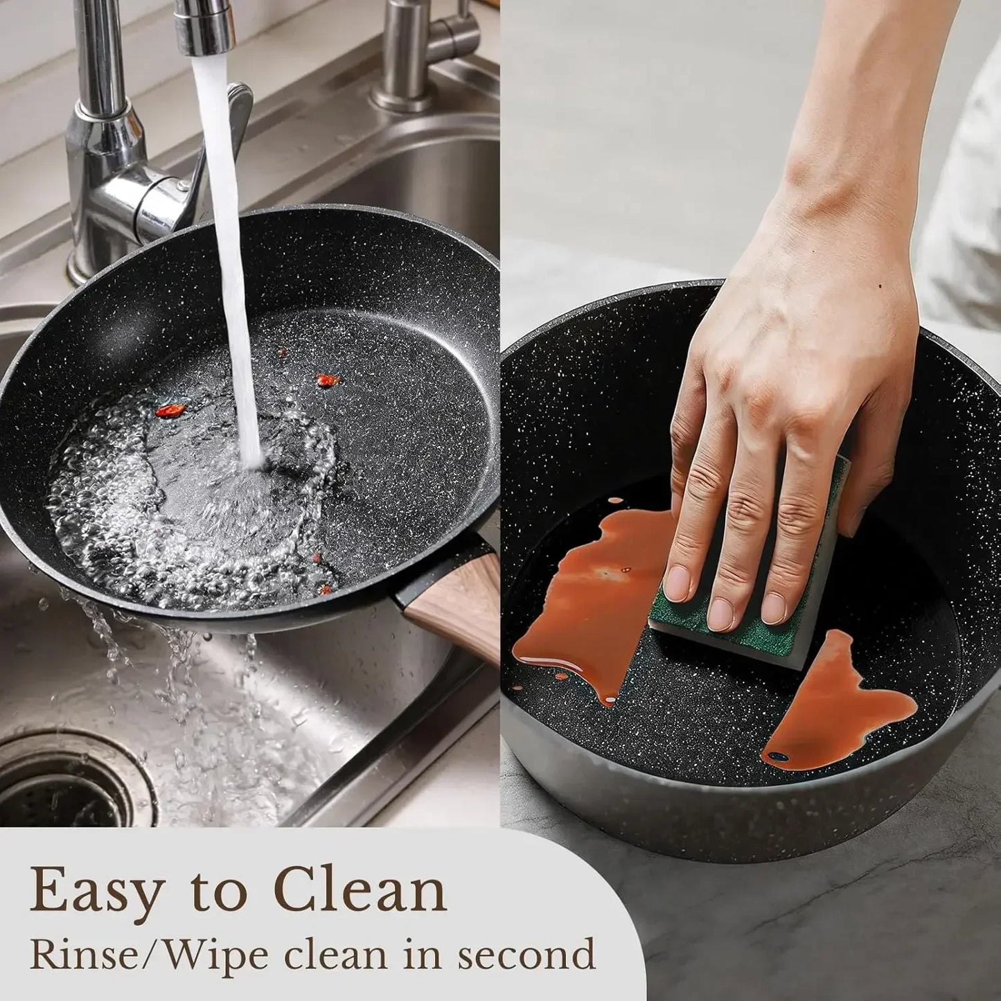 25 Pcs Pots and Pans Set, Nonstick Ceramic Cookware Sets, Healthy Non-Toxic, Large Capacity, Induction Compatible, Cooking Set w