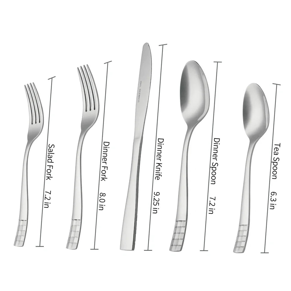 Flatware Set 20 Pieces Stainless Steel Silverware Flatware Set Cutlery Set, Utensils Set Service For 4 Including Spoon, Fork, K