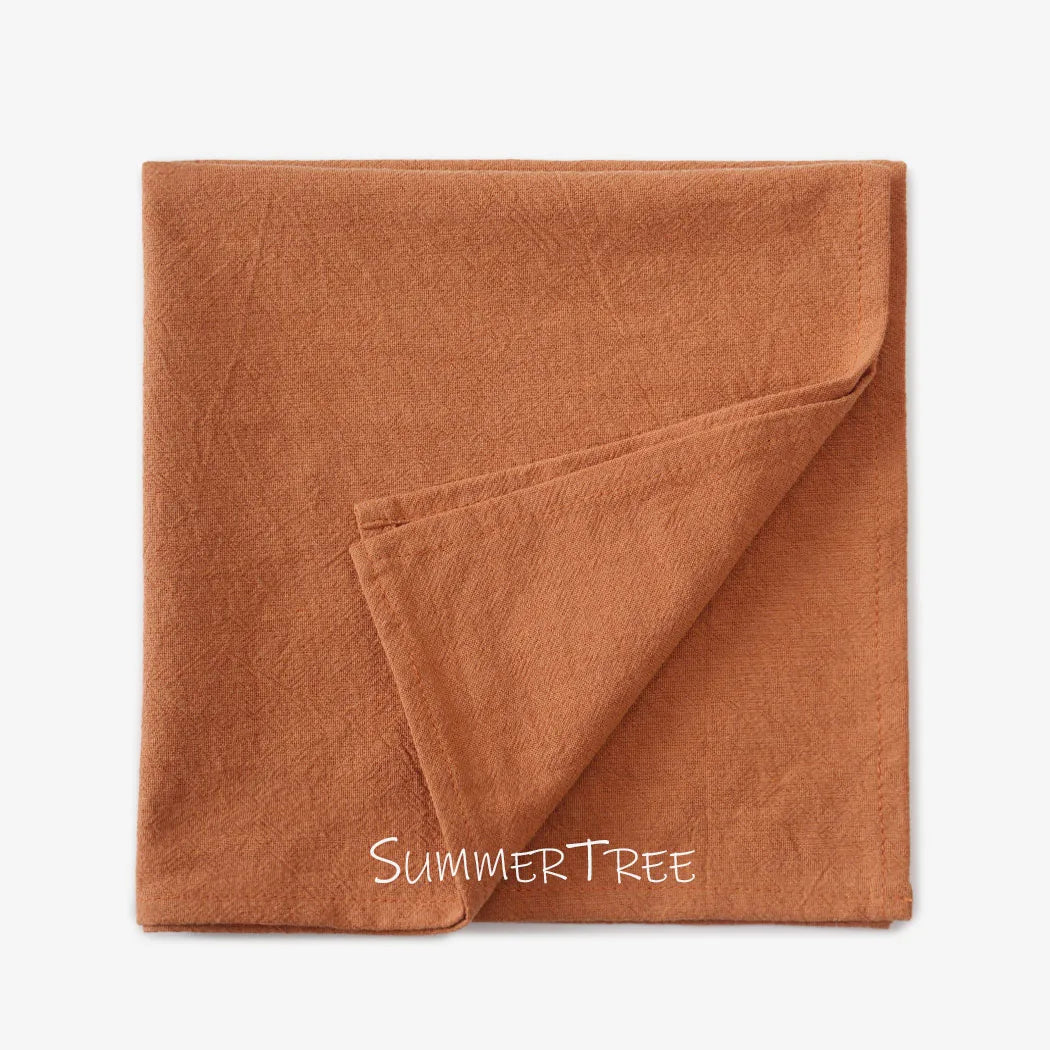 50pcs Plain Cloth Napkins 40x40cm Washable Cotton Table Napkin Place Mats for Wedding Party Home Dining Decoration Wholesale