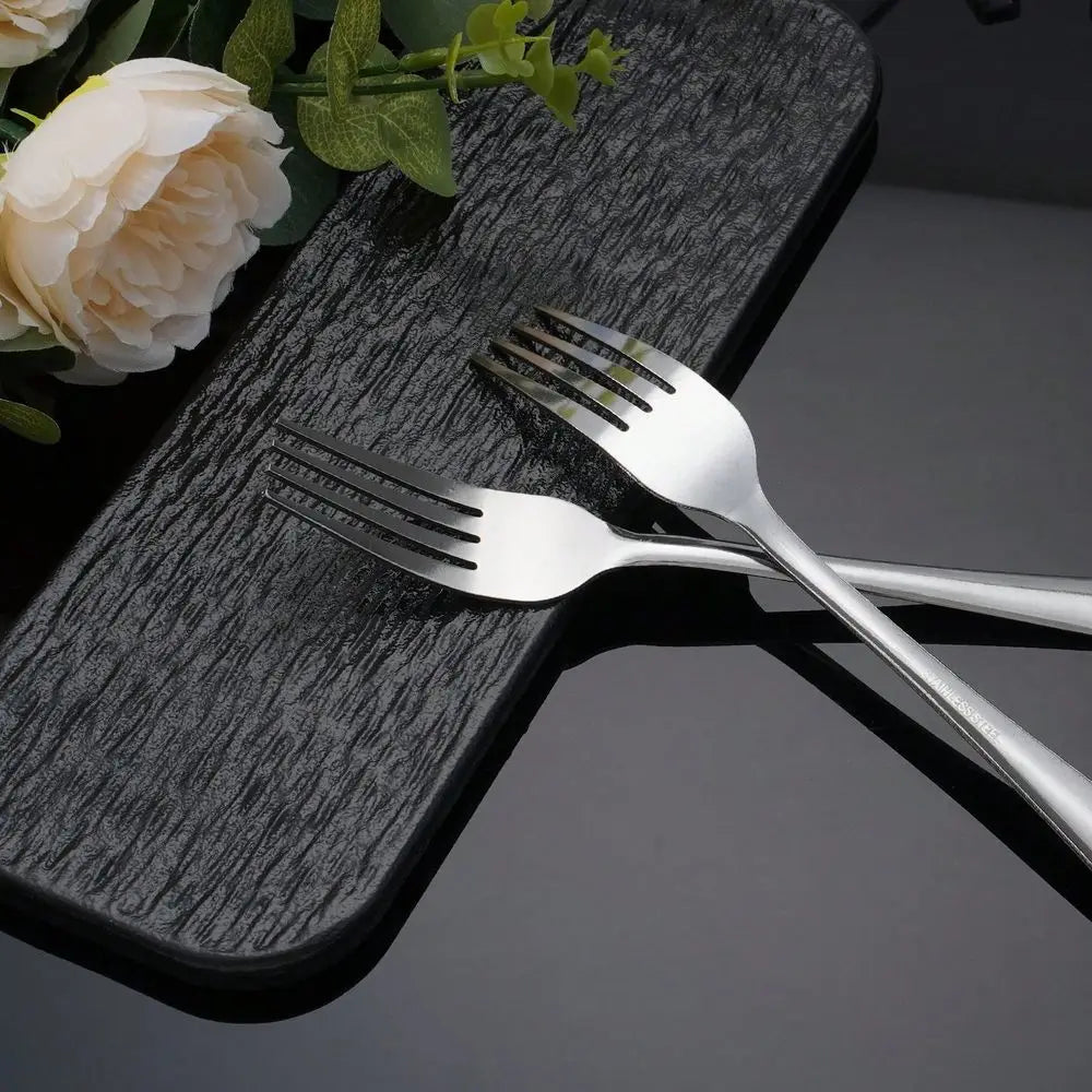 36 60 72 96Pcs Dinner Fork Set Stainless Steel HeavyDuty Forks For Easter Dinner, Spring Brunch Romantic Dining Elegant Flatwar