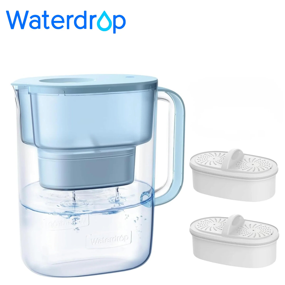 Waterdrop PT-07B Water Filter Pitcher With 2 Replacement Filters